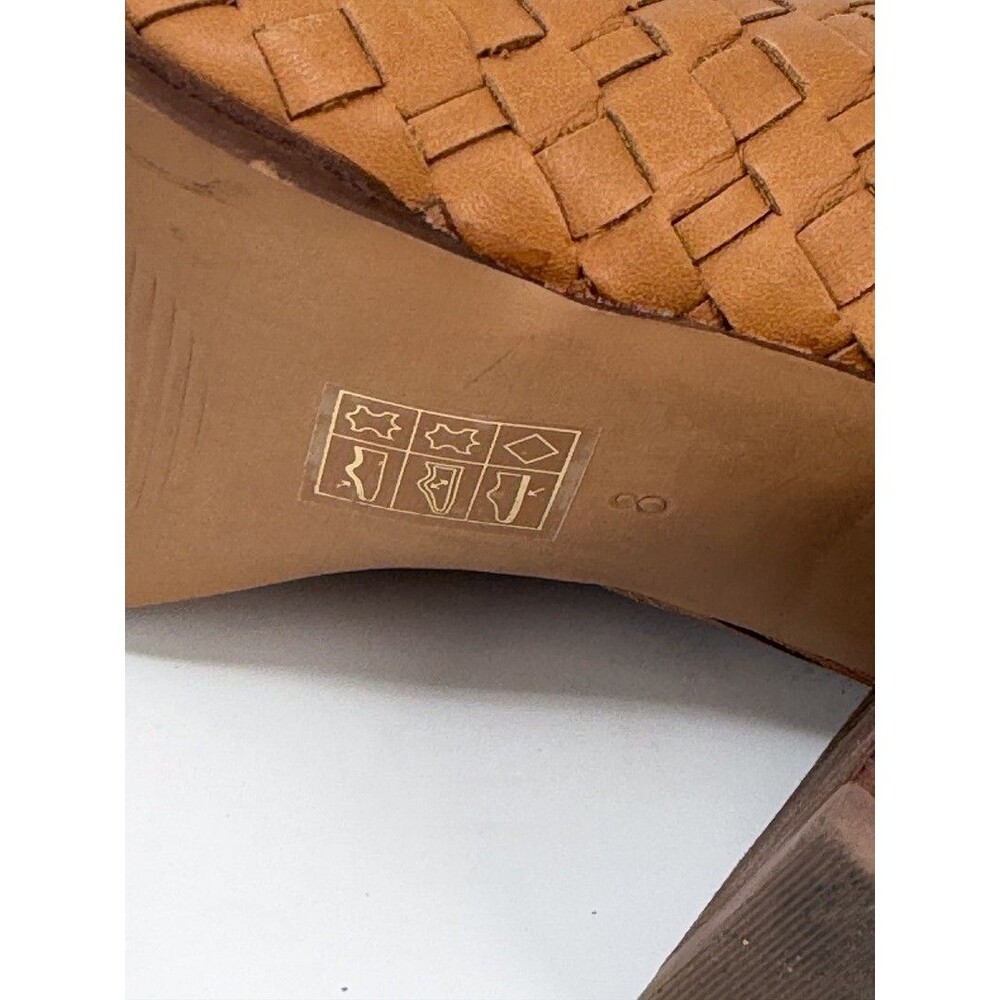 Madewell Womens Heels Brown Amber The Harper Mule Woven Leather Slip On US 8 - Picture 7 of 12